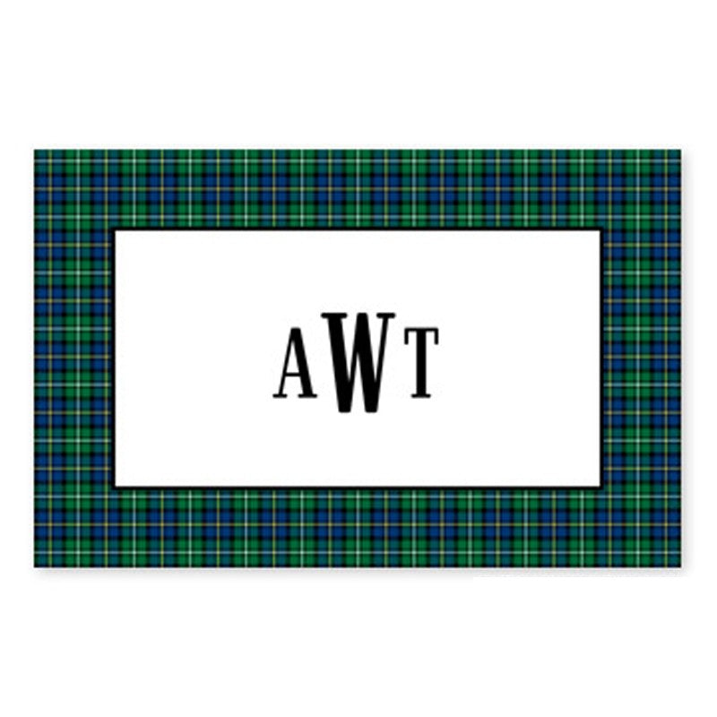 boatman geller black watch plaid disposable placemats