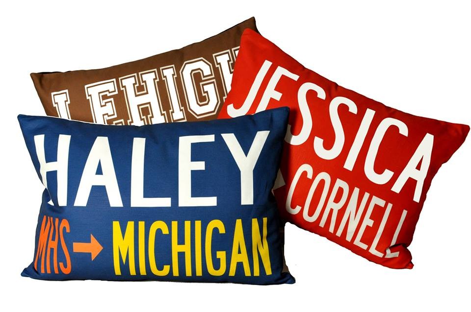 custom college pillow
