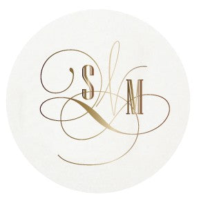 personalized foil stamped coasters m120 by haute papier