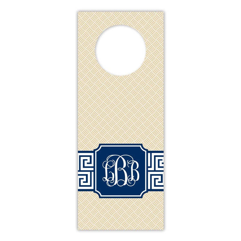 boatman geller greek key band navy wine tags