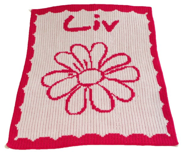 personalized flower blanket