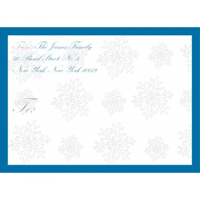snowflakes silver large mailing stickers