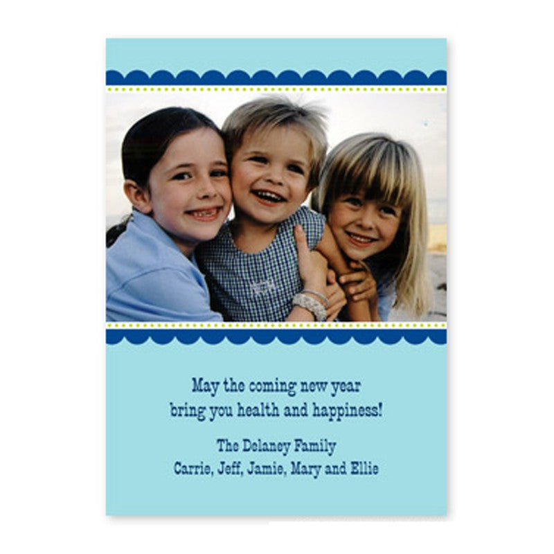 boatman geller scallop blue with navy photocard