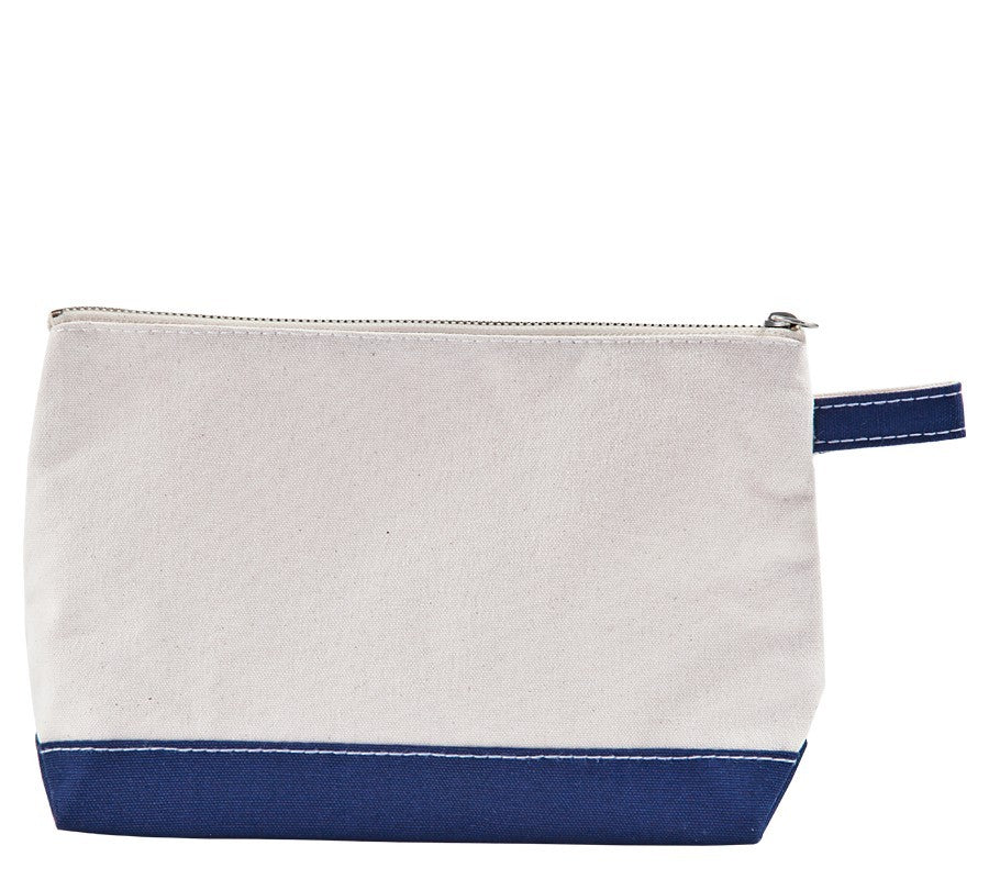 navy personalized makeup bag