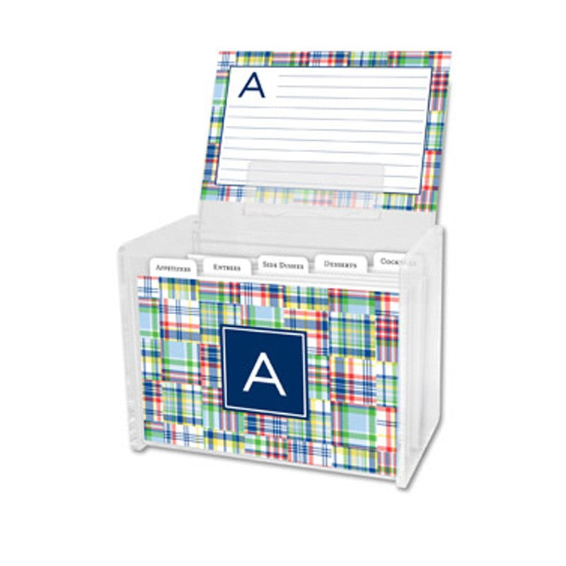 boatman geller zebra gray recipe box
