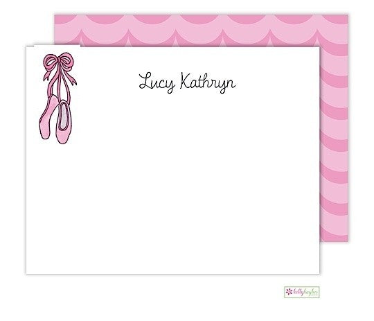 personalized - ballerina girl flat notes