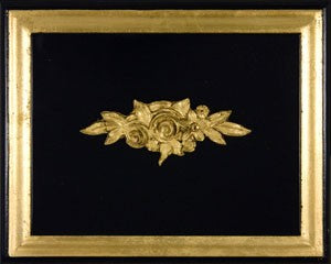 black with gold gilding wood finish