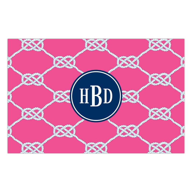 boatman geller nautical knot raspberry placemat