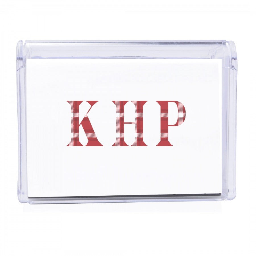 Plaid Monogram Note Box10