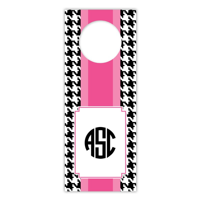 boatman geller alex houndstooth black wine tags