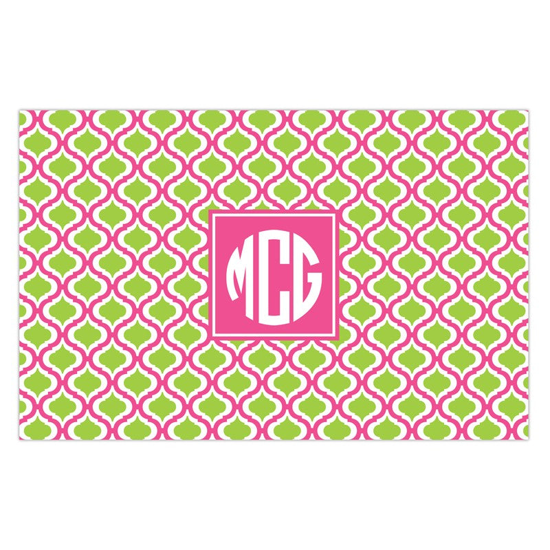 boatman geller kate raspberry & lime placemat