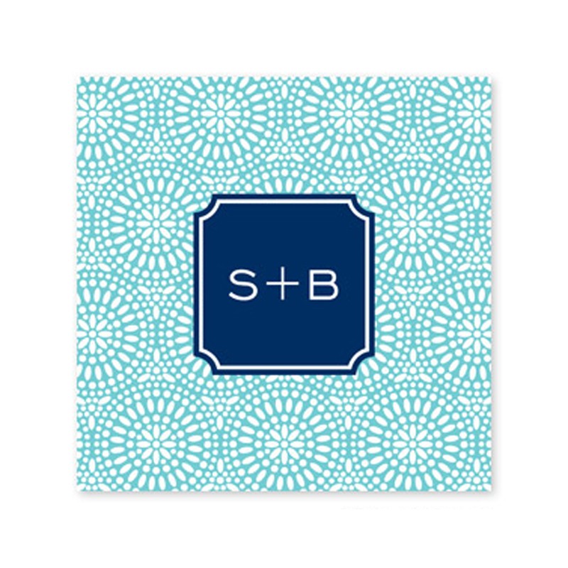 bursts teal coaster square paper coaster set of 50
