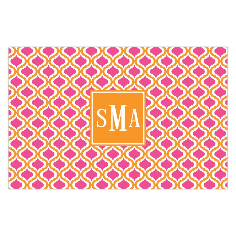boatman geller kate tangerine & raspberry placemat