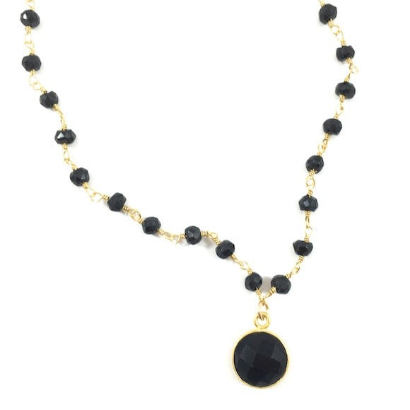 Black Onyx Heather Choker Necklace