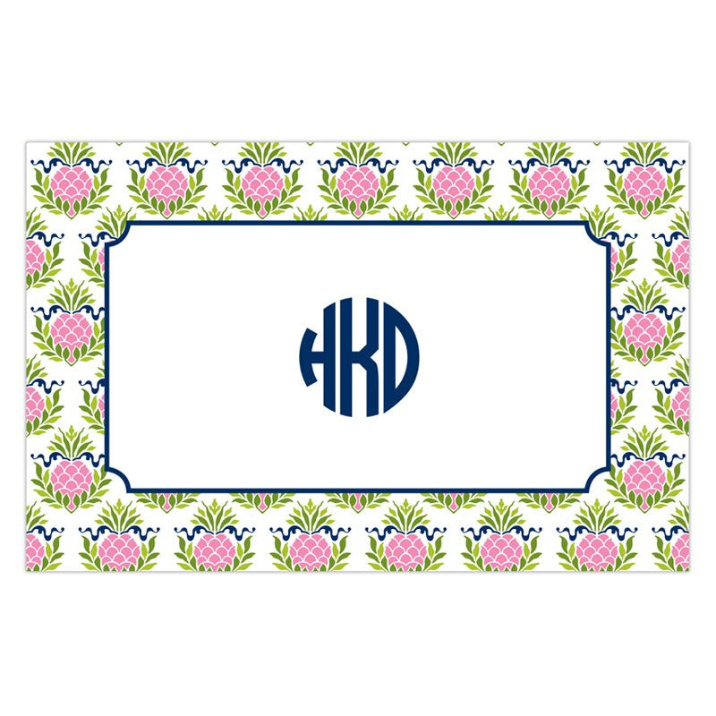 boatman geller pineapple repeat pink disposable placemats