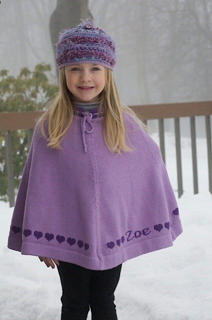 personalized knit poncho