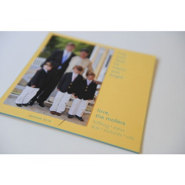 merry yellow holiday card