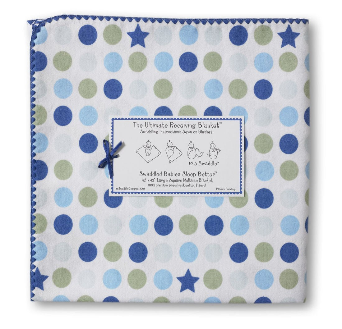 ultimate swaddling blanket by swaddle designs - blue stars