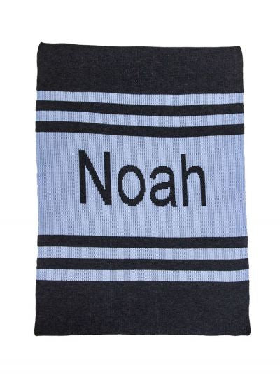 personalised pin stripes blanket