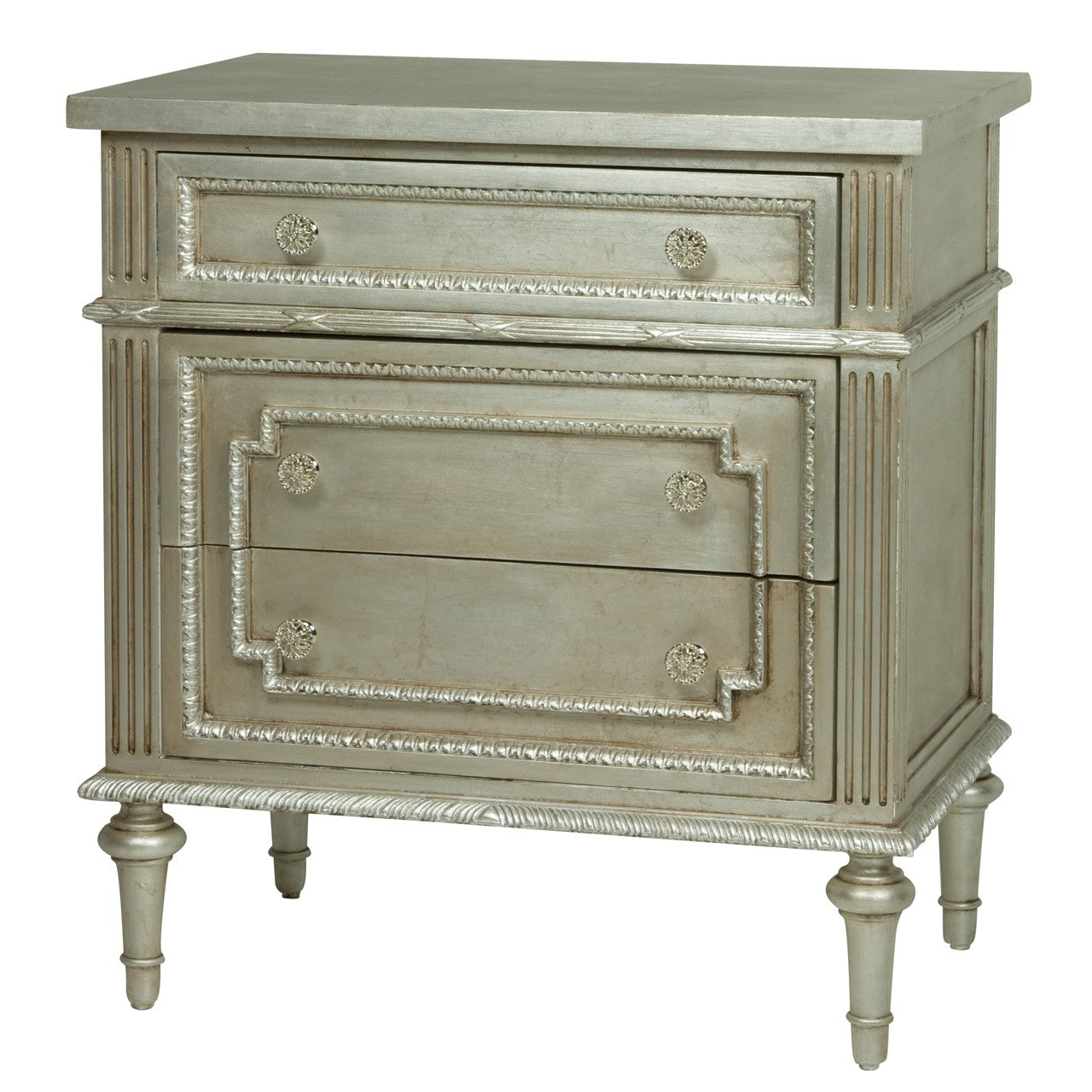 Marcheline Night Table Metallic Silver