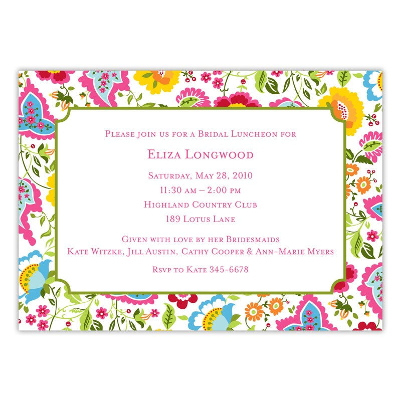 boatman geller bright floral large flat notecard