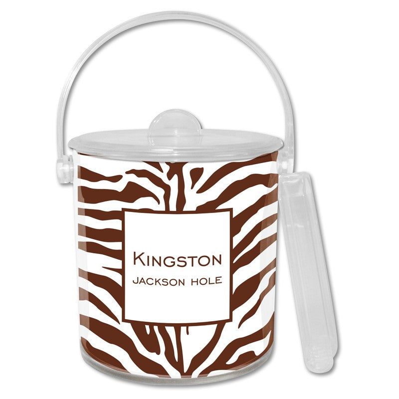 boatman geller zebra chocolate ice bucket