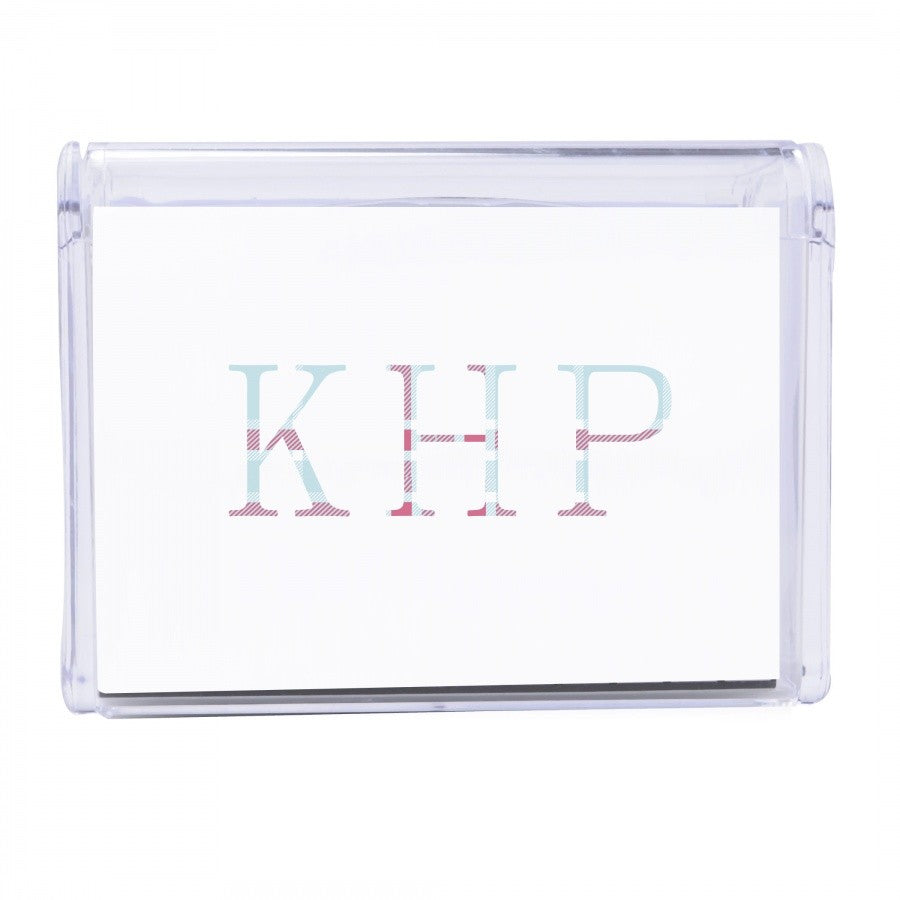 Plaid Monogram Note Box5