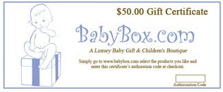 BabyBox.com Gift Certificate - $50.00