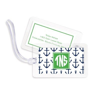 boatman geller anchors navy bag tags
