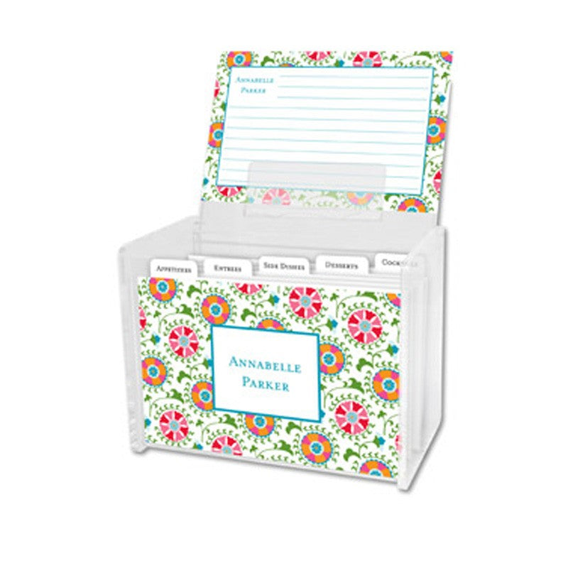 boatman geller zebra gray recipe box