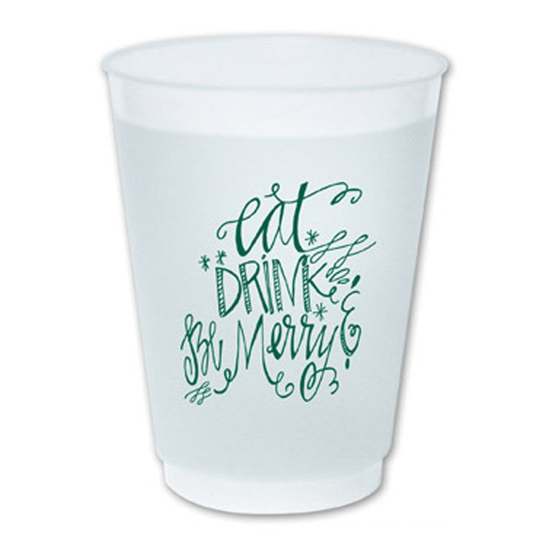cup with icon eat drink be merry