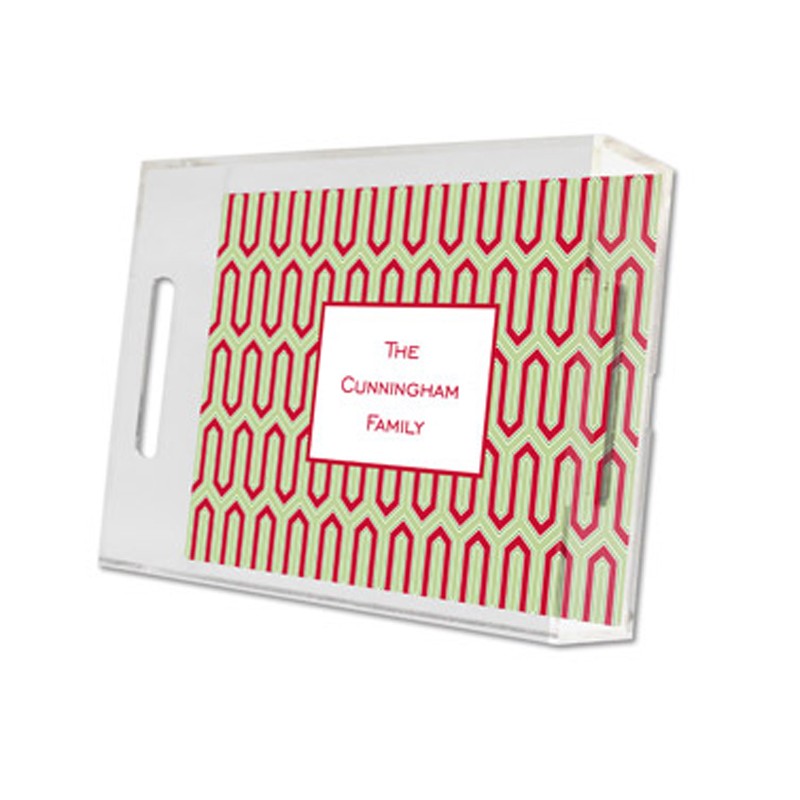 blaine cherry lucite tray - small