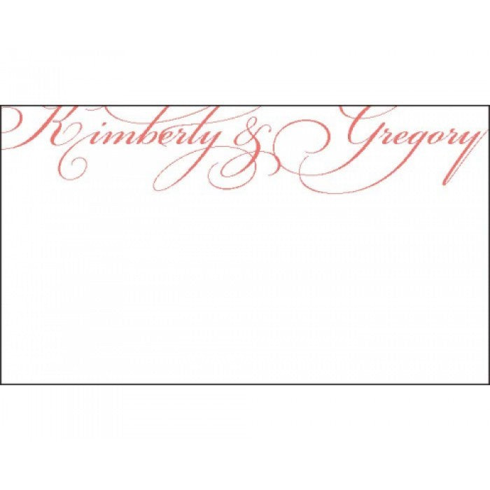 kim & greg place card