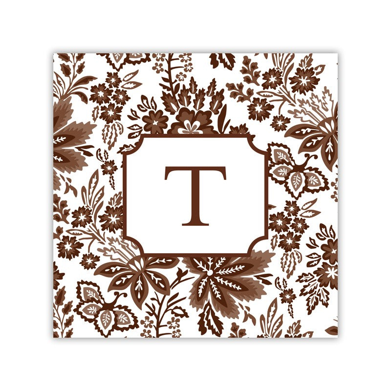 classic floral brown coaster square paper coaster set of 50