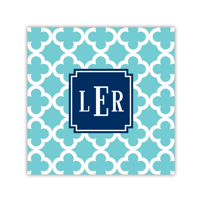 bristol tile teal square paper coaster set of 50