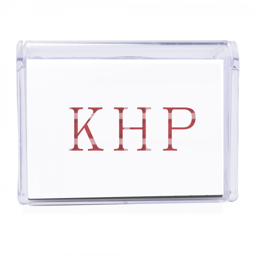 Plaid Monogram Note Box9