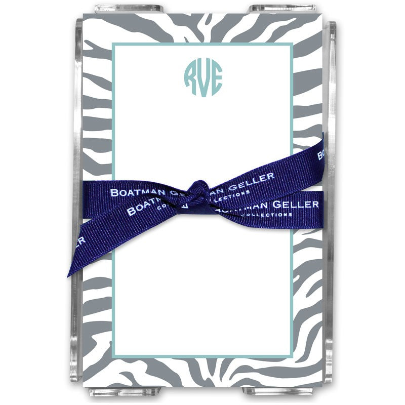 boatman geller zebra gray note sheets in acrylic