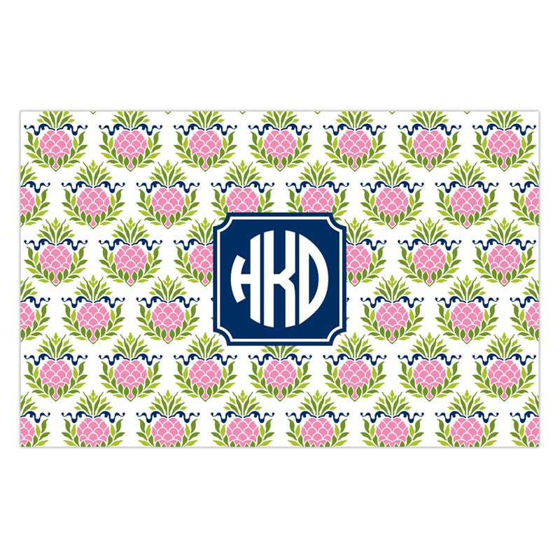boatman geller pineapple repeat pink disposable placemats