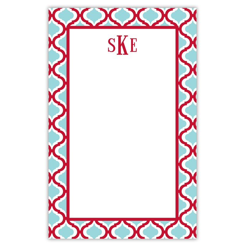 boatman geller kate red & teal notepad