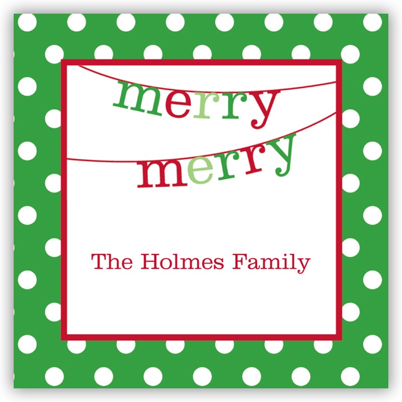 boatman geller banner merry merry square sticker