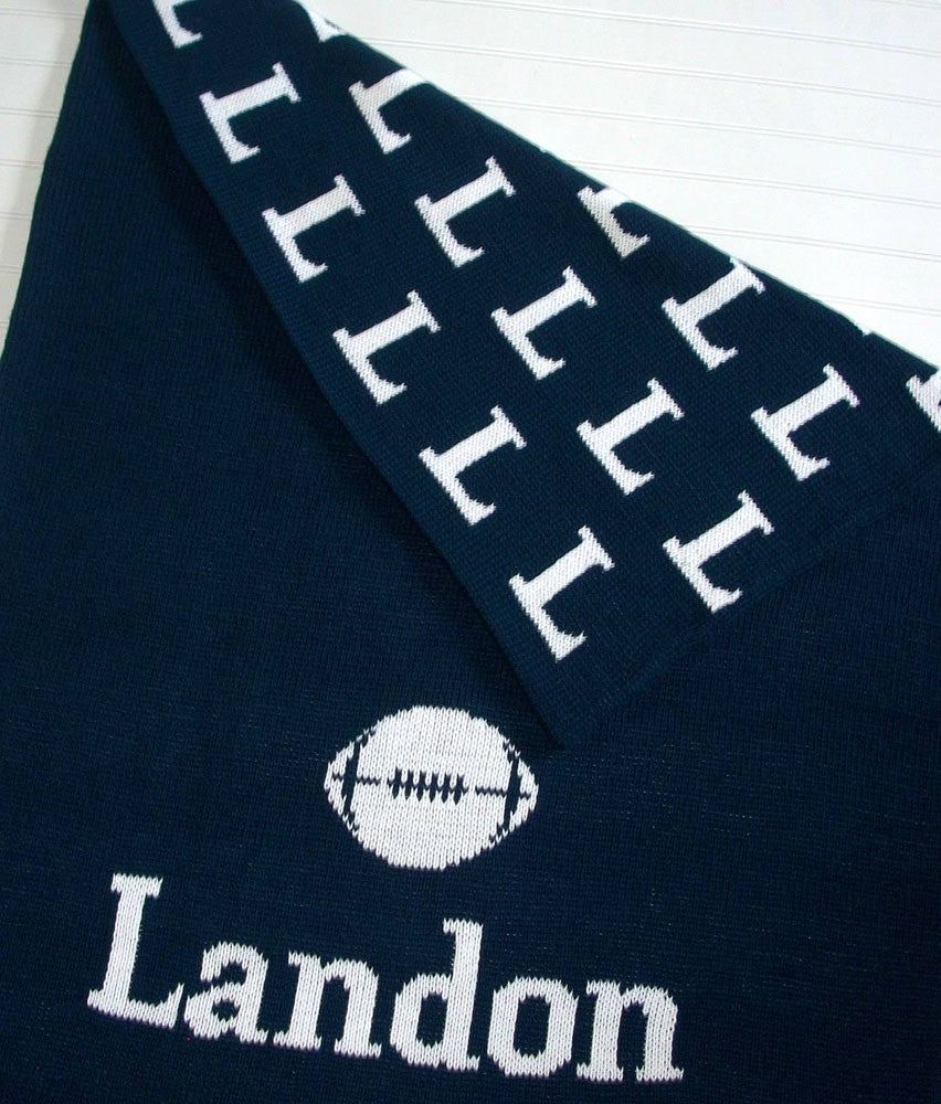 personalized sports baby blanket