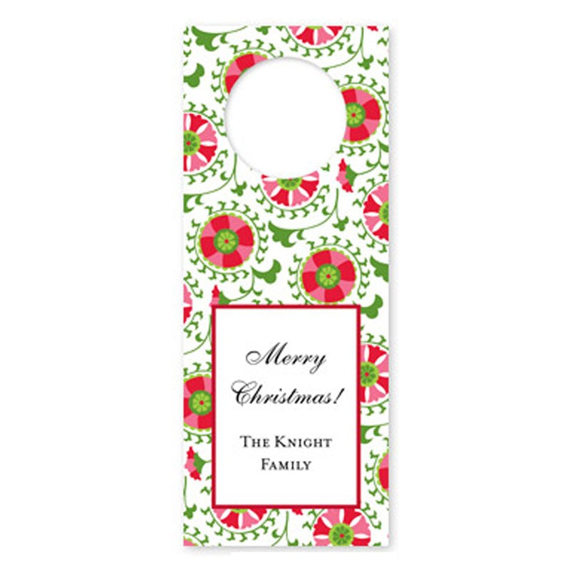 boatman geller suzani holiday wine tags