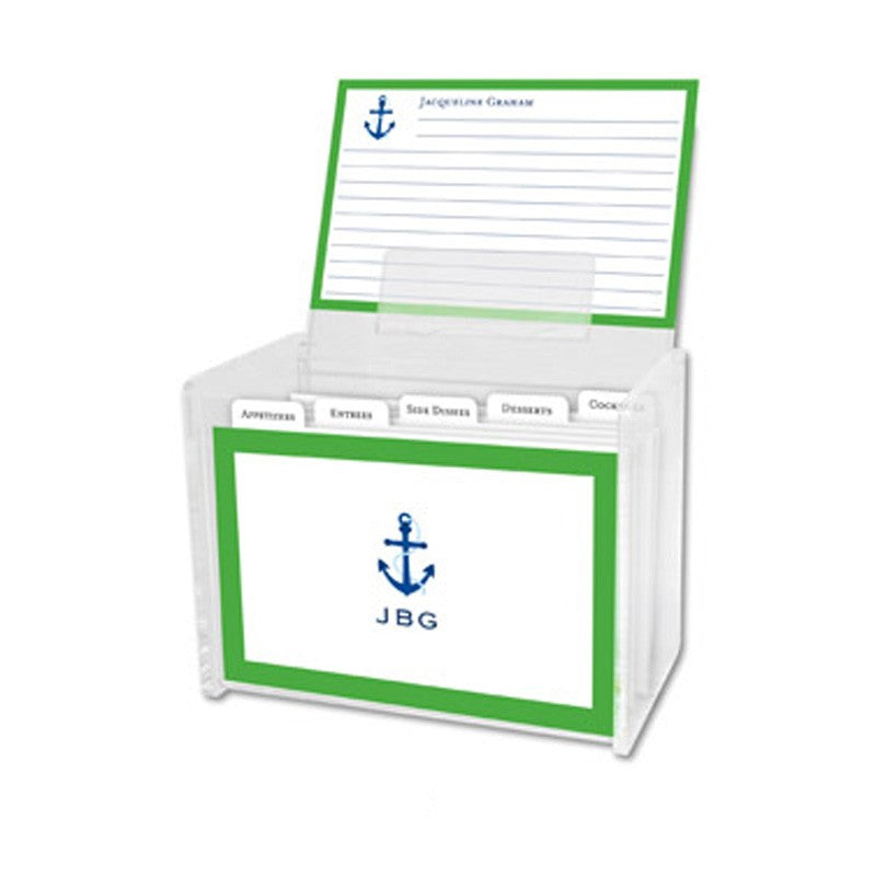 boatman geller icon anchor with border recipe box