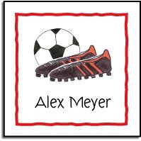 personalized stickers  soccer stud