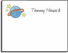 personalized kids notes  outer space