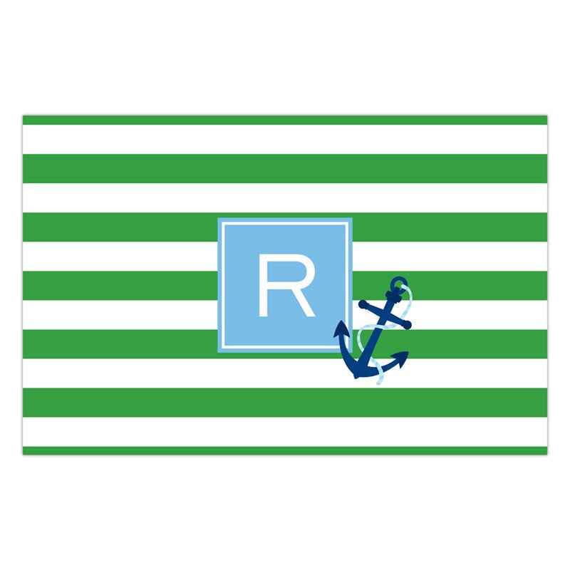 boatman geller stripe anchor placemat
