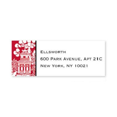 boatman geller chinoiserie red address labels