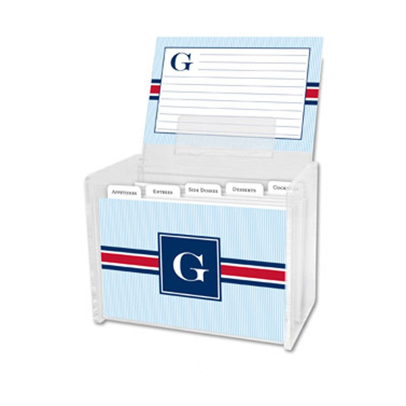 boatman geller zebra gray recipe box