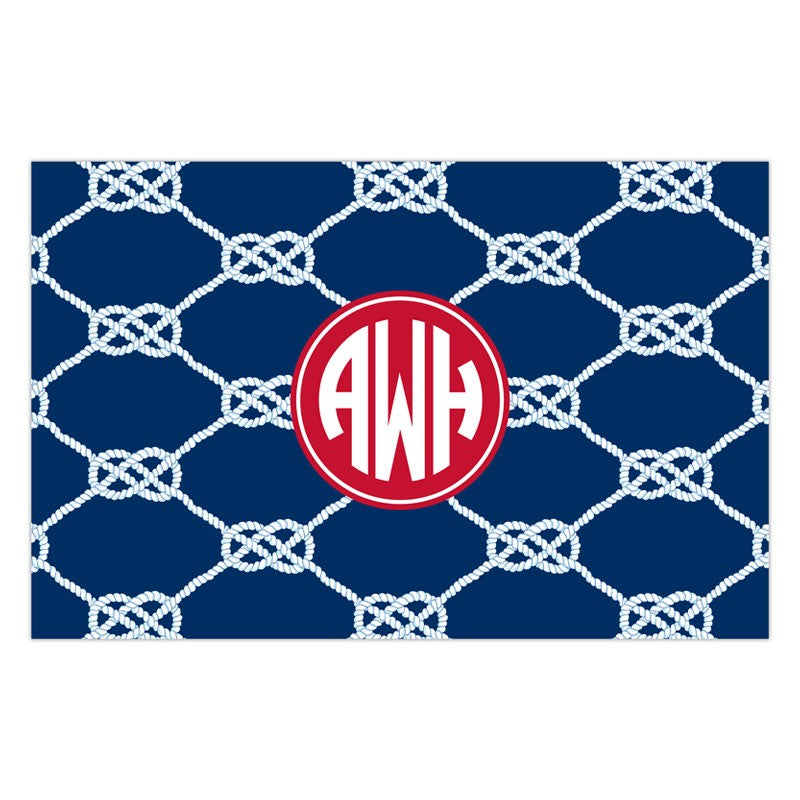 boatman geller nautical knot navy placemat