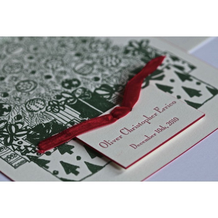 tree annoucement holiday card